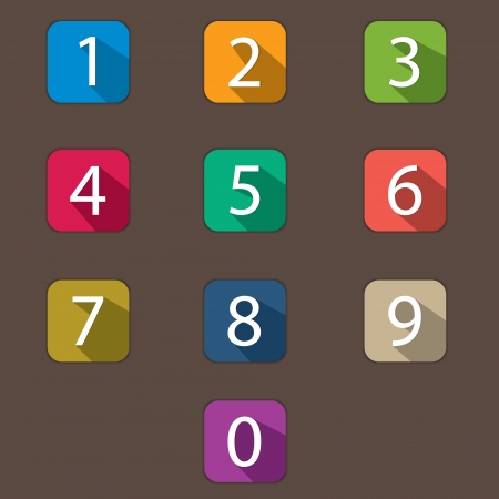 Basic Flat icon set for Web and Mobile Applicationのイラスト素材