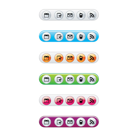 Modern UI buttonのイラスト素材