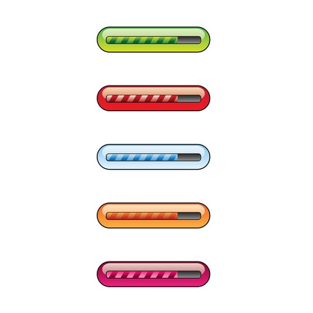 preloaders and progress loading barsのイラスト素材
