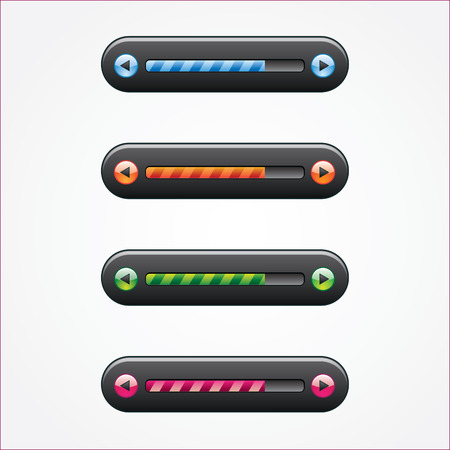 preloaders and progress loading barsのイラスト素材