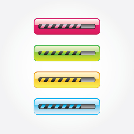 preloaders and progress loading barsのイラスト素材