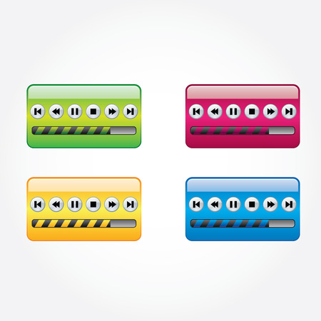 Modern UI buttonのイラスト素材