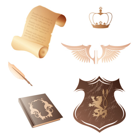 Antique icon set のイラスト素材