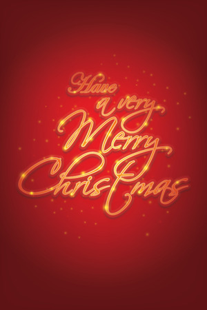 Merry Christmas lettering vector illustrationのイラスト素材