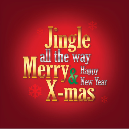 Merry Christmas lettering vector illustrationのイラスト素材