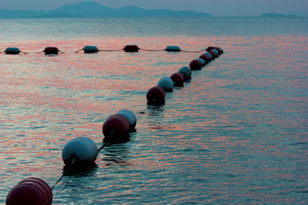 sea and sunsetの写真素材