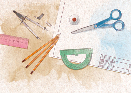 Tools for drawing on the table