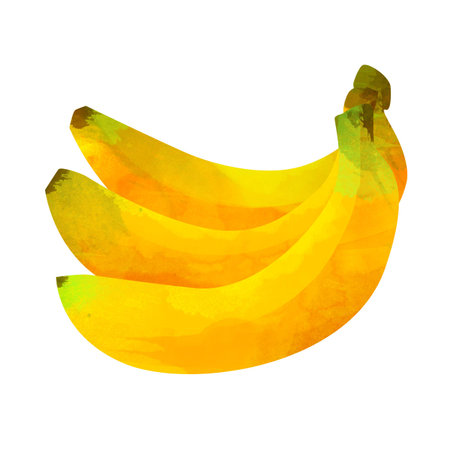 Tropical yellow banana on isolated white background.の写真素材