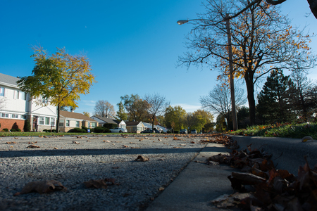 Suburban streetのeditorial素材