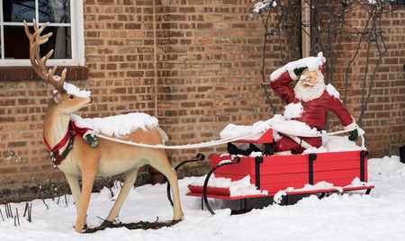 Outside Christmas decorationsの写真素材