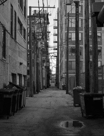 Backstreet in Chicago Downtownの写真素材