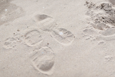 Steps on a sand