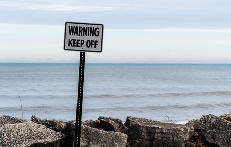 Warning signの写真素材