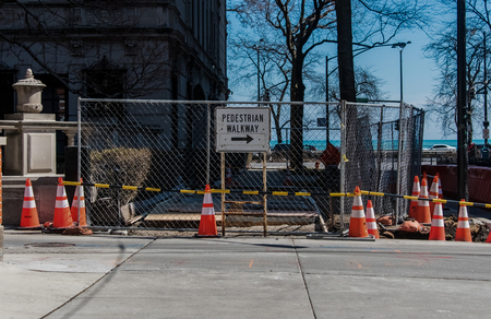 Pedestrian walkway signの写真素材