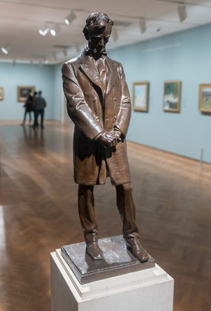 Bronze Lincoln statueのeditorial素材