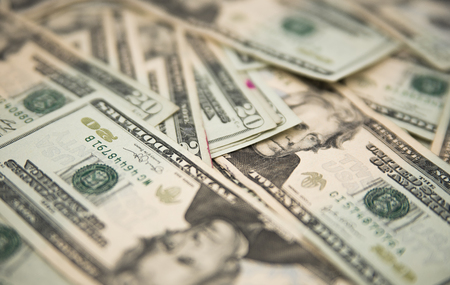 dollar, background, american, twenty, white, money, bill, business, finance, currency, cash, isolated, financial, usa, green, wealth, spread, closeup, sign, paper, success, number, 20, jackson, bills, debt, savings, banking, rich, investment, bank, vintagの写真素材
