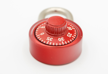 background, white, red, lock, padlock, security, isolated, home, house, safety, object, metal, steel, stainless, safe, combination, chain, single, iron, closeup, system, 3d, equipment, concept, protection, design, illustration, property, unlock, access, sの写真素材