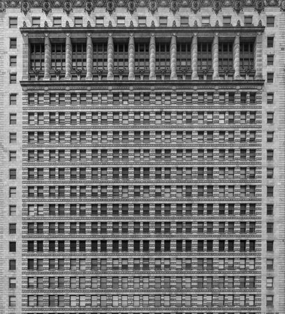 The wall and the windows of a skyscraper