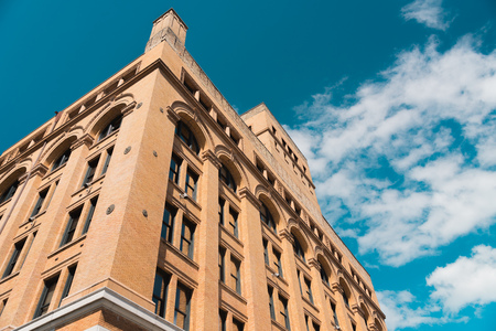Big city building on a cloudy dayの写真素材
