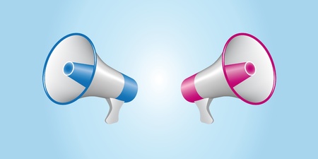 two colorful speakerのイラスト素材