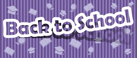 vector back to school; realistic cut, takes the background colorのイラスト素材