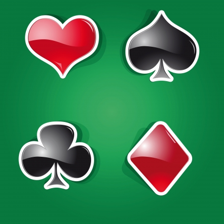 set of icons on the playing Cards themeのイラスト素材