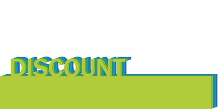 poster with the words discount, realistic cut, takes the background colorのイラスト素材