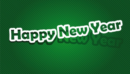 Realistic cut, takes the background color  illustration  Happy New Year のイラスト素材