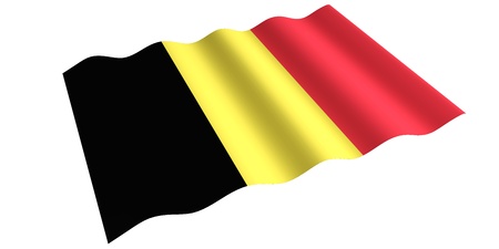 growing Belgian flag  isolated 3d rendering の写真素材
