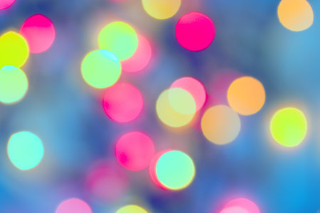 Night defocus light on street