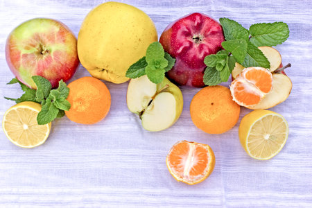 Fresh organic fruit is rich - full of vitamins