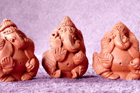 Three ganeshaの写真素材