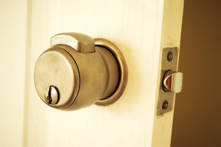 Round Door knob, Poona, Maharashtra, Indiaの写真素材