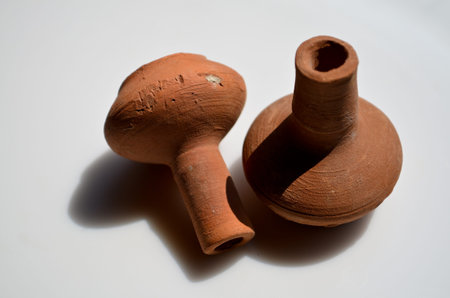 Small clay earthen pot Poona, Maharashtra, India