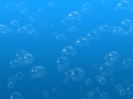 Blue bubbles on the seaの写真素材