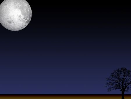 Moon in the dark nightの写真素材