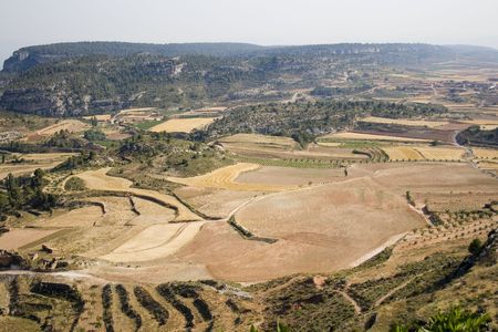 Country and mountain in Titanguas, Valencia. Spain.の写真素材