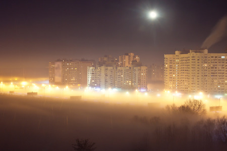 Residential area at night. Kievの写真素材