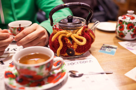 Tea party at lunch time