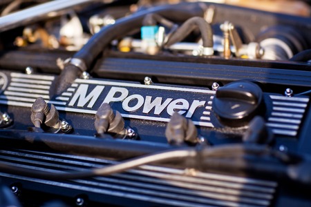 Kyiv, Ukraine - 23 APRIL, 2016: BMW M6 e24 engine - s38b35.のeditorial素材