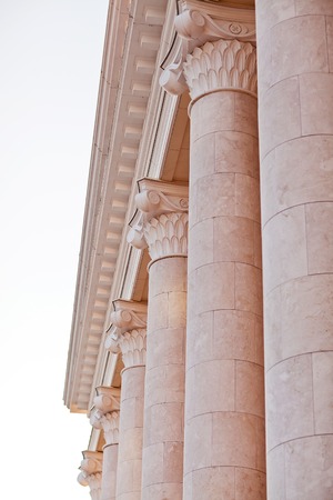 ASTANA, KAZAKHSTAN - August 3, 2016: Capitals of the columns State opera and ballet theatre "Astana Opera". Fragment.のeditorial素材