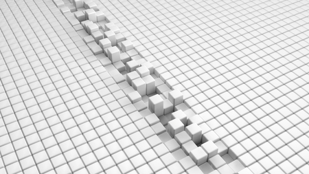 Abstract image of white cubes background.の写真素材