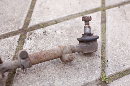 Old, used ball bearing of a classic carの写真素材