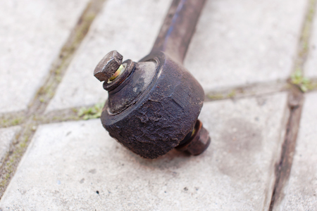 Old, used silent block of a classic car.の写真素材