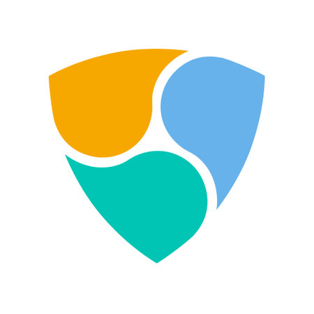 NEM flat icon on white backgroundの写真素材