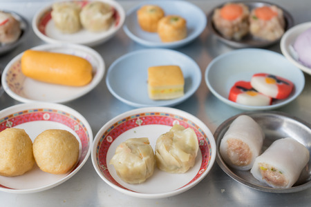 Dimsum as a snack or appetizer breakfast in south Thailandの写真素材