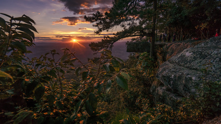 Lom Sak cliff at Phu Kra Dueng in Thailand.の写真素材