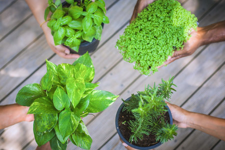world environment day hand holding on green background Environmental protection and sustainable environment Concept of cooperation to maintain a clean worldの写真素材