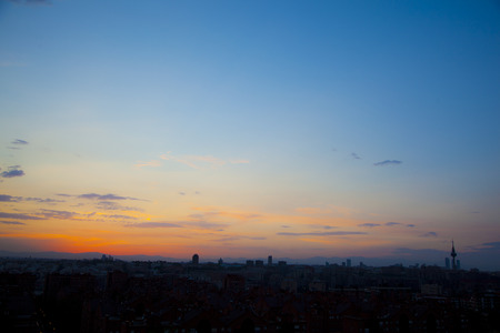 sunset in Madridの写真素材