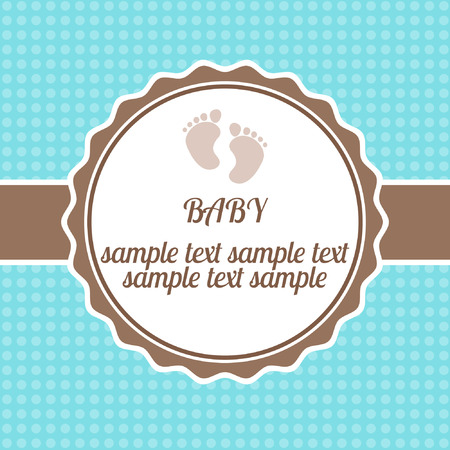 Bright baby arrival card shower invitationのイラスト素材